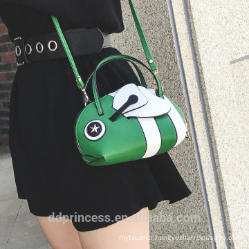 newest animal shape kids bag green bag shoulder hand casual cosmetic bag